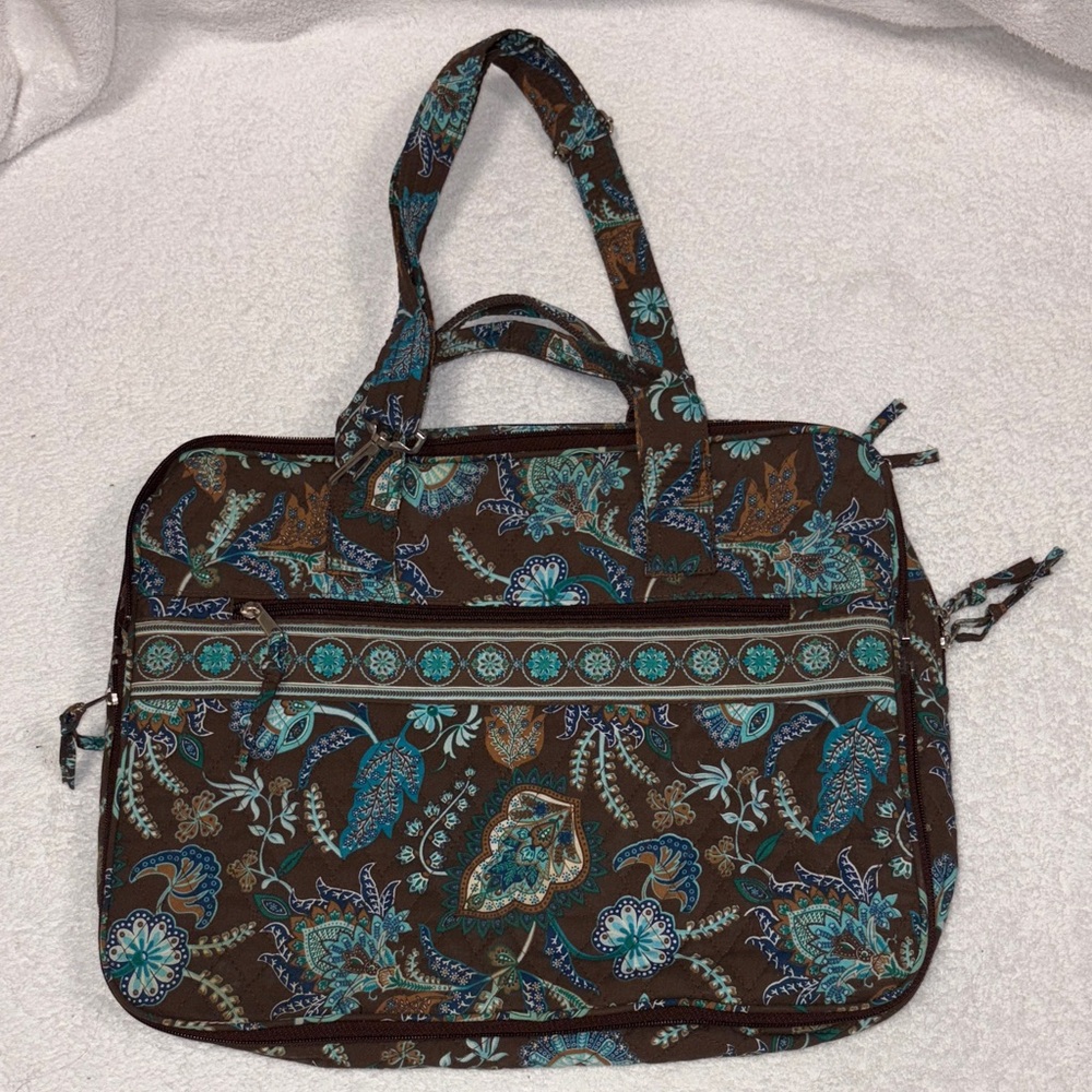 Vera Bradley Floral Brown and aqua Women's computer laptop Bag
